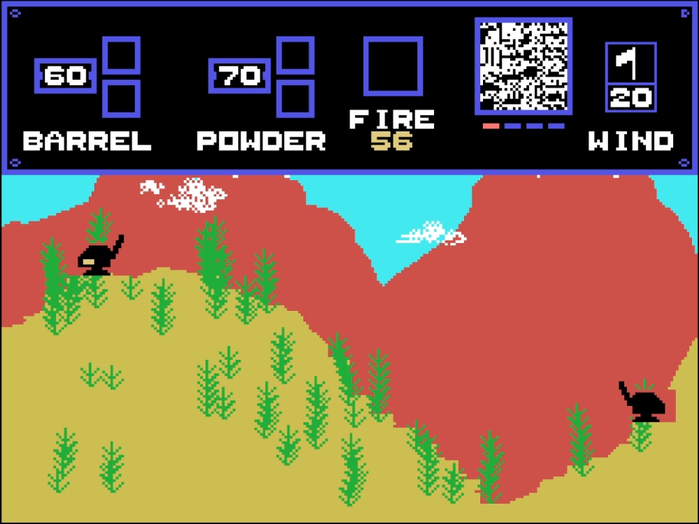 Gameplay of Artillery Duel for Colecovision